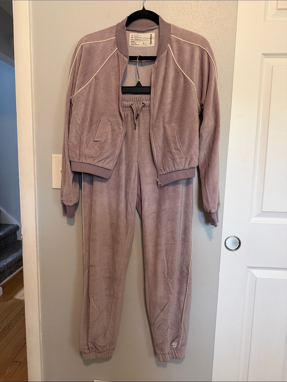 RSQ Lilac Velour Jacket - Soft Purple Tone